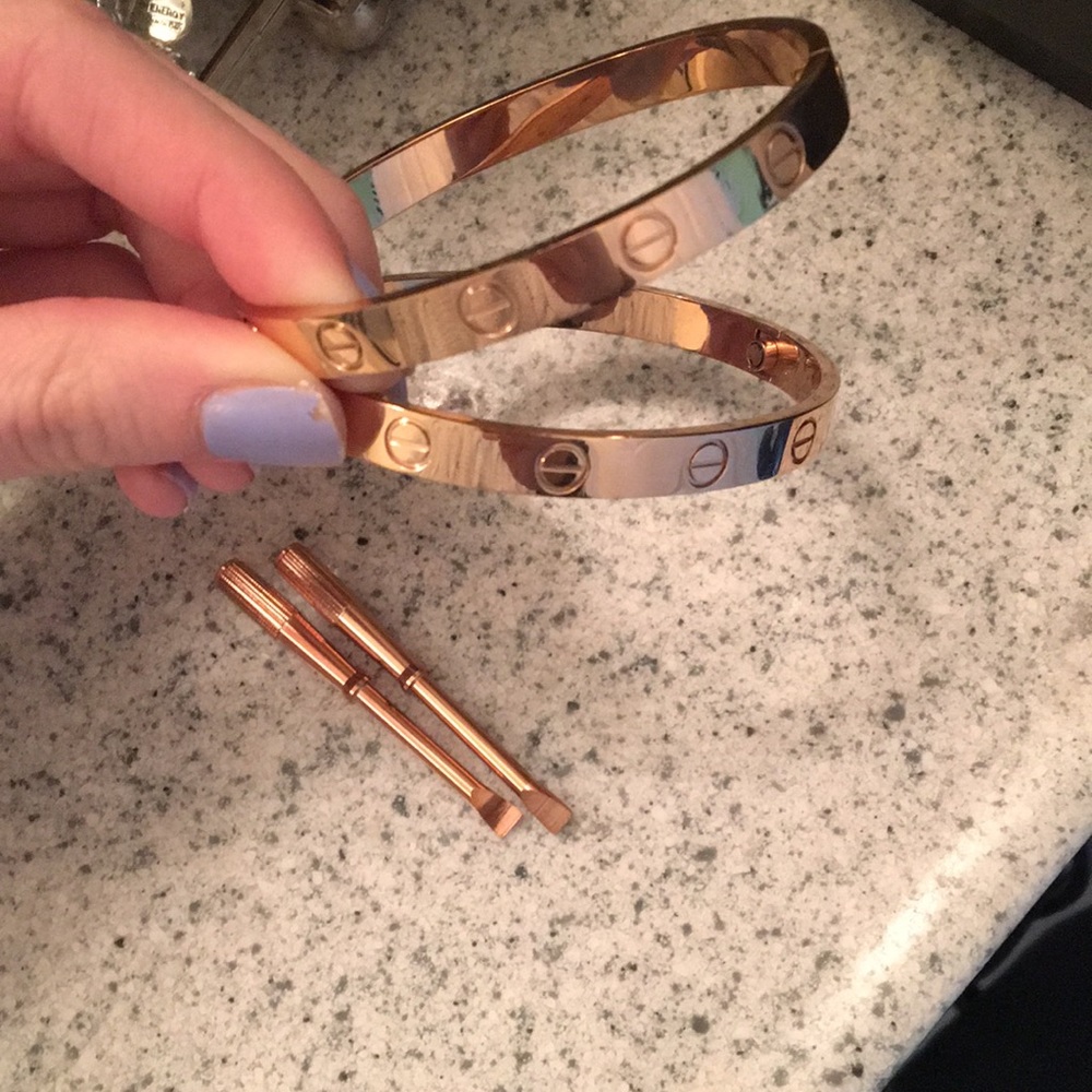 Rose gold bracelets